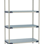 Thumbnail image #1 for Metro MetroMax i MX-2448GF-74-S4 Stationary 4-Tier Polymer Shelving Unit, 24"D x 48"W x 74"H