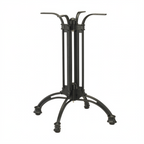 Thumbnail image #1 for G & A Commercial Seating CA Series CA2424 Dining Height Aluminum Table Base, 24" x 24" Spread, Black Powder Coat