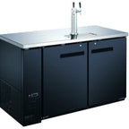 Thumbnail image #1 for Drago DRDK58 Direct Draw Beer Dispenser, 2 Faucets, Black Exterior, 58.9"W x 27.8"D x 35.6"H