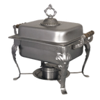 Thumbnail image #1 for Alegacy Foodservice Products Cordiale DL801A 1/2-Size Stainless Steel Rectangular Chafing Dish with Lift-Off Dome Cover