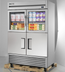 Thumbnail image #5 for True TS Series 2-Section Reach-In Combination Half-Swing Door Refrigerator with 2 Glass and 2 Stainless Steel Half Doors