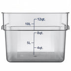 Thumbnail image #1 for Libertyware SFC12 12 qt Clear Polycarbonate Square Food Container with Handles and Quart/Liter Graduation Markings Case of 12