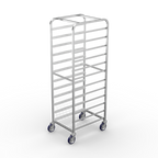 Thumbnail image #1 for Winholt Equipment SS-1812B Stainless Steel Mobile Pan Rack, 12-Pan, Open-Side, for 18 x 26-Inch Pans