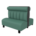 Thumbnail image #1 for ATSMFG ATS AT&S-AD-K42-6CHHR GR5/COM Double Upholstered Booth, 48"L x 42"H, 6-Channel Headroll Back, Removable Spring Seat