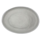 Thumbnail image #1 for G.E.T. GET P-129-DVG Melamine Oval Dinner Platter, 11-3/4 x 9-1/4 in, Dove Gray with White Trim 1 Dozen