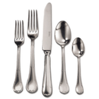 Thumbnail image #2 for 1880 Hospitality Donizetti by Oneida® V022FDEF Silver-Plated Salad/Dessert Fork, 7", Scrolled Border Pack of 1 Dozen