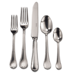 Thumbnail image #2 for 1880 Hospitality Donizetti by Oneida® T022KSSF Forged One-Piece 18/10 Stainless Steel Steak Knife, 9-1/2", Scrolled Border Pack of 1 Dozen