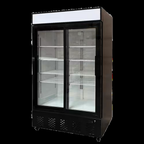 Thumbnail image #2 for Hurakan by Equip.me 54-Inch 2-Section Reach-In Glass Door Merchandiser Refrigerator