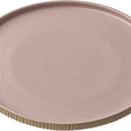 Thumbnail image #1 for Libbey Playground - Nara 701127191000583 8-1/4-Inch Rose Stoneware Plate, Round, Flat Edge, Wide Rim