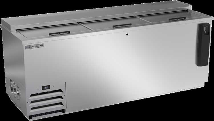Product image #6 for Beverage-Air 80-Inch Flat Top Bottle Cooler with 3 Sliding Lids, 24.1 Cu. Ft.