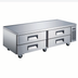 Thumbnail image #2 for U-STAR 84-Inch Refrigerated Chef Base with 4 Drawers, Stainless Steel, Side-Mounted Self-Contained Refrigeration