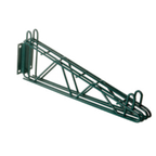 Thumbnail image #1 for 1880 Hospitality Focus Foodservice FWB14DG Direct-Mount Double Wall Bracket for Wire Shelving, 14" Deep, Green Epoxy Case of 8