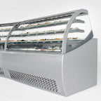 Thumbnail image #1 for Oscartek Cora CORA C1610 Chocolate Showcase/Display, 63-Inch, Self-Contained Refrigerated, Curved Tempered Glass
