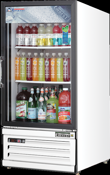 Product image #5 for Everest Refrigeration 24-Inch Wide One-Section Reach-In Glass Door Merchandiser Refrigerator, 8 Cu. Ft.