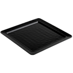 Thumbnail image #1 for TableCraft Products Ridge Collection™ 12072 Square Melamine Serving Platter, 16 x 16 x 1 in, Black Case of 3