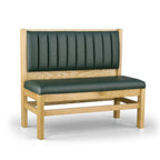 Thumbnail image #1 for JustChair Manufacturing JBS-WT-UCH-42-GR1/COM Single Booth, 42"H, Wood Frame, Upholstered Vertical-Channel Back, Padded Seat
