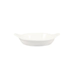 Thumbnail image #1 for CAC China Bakeware EGD-6 6 oz Ceramic Oval Egg Dish with 2 Handles Case of 3 Dozen