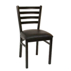 Thumbnail image #1 for ATSMFG ATS AT&S-77 MFG Ladder-Back Metal Side Chair, Textured Black Powder Coat Case of 2