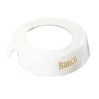 Thumbnail image #1 for TableCraft Products CB6 Dispenser ID Collar, Ranch Imprint, White Plastic with Beige Print, Fits 48 oz Dispenser