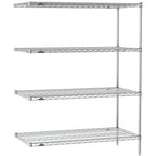 Thumbnail image #1 for Metro Super Erecta SE-2130C-63-A4 Chrome Wire Add-On Shelving Unit, 30"W x 21"D x 63"H, 4 Shelves