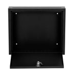 Thumbnail image #2 for Alpine Industries ADI631-03-BLK Wall-Mountable Suggestion Box, Keyed Lock, Black Finish, 12"W x 3"D x 10"H Case of 10