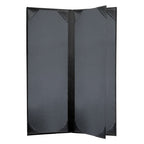 Thumbnail image #2 for Risch Oakmont OM-4V 4.25X14 4-View Booklet Menu Cover, Padded Faux Leather, 4-1/4" x 14" Case of 25