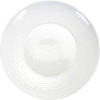 Thumbnail image #1 for International Tableware Wave WA-54 Round Porcelain Plate, 11-1/4" Diameter x 2"H, Wide Patterned Rim, Bright White 1 Dozen