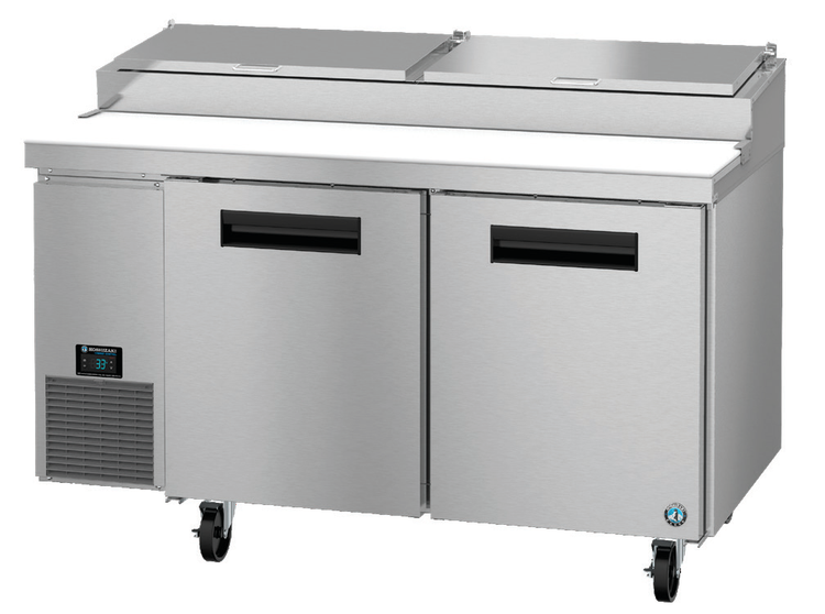 Product image #5 for Hoshizaki Steelheart 60-Inch Reach-In Two-Section Pizza Prep Table with 1/2-Inch White Poly Cutting Board
