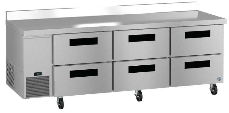 Product image #5 for Hoshizaki Steelheart Three-Section 93-Inch 6-Drawer Worktop Refrigerator