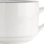 Thumbnail image #1 for International Tableware Torino™ Bistro TB-23-BL Stackable Porcelain Coffee Cup, 8 oz, Straight-Sided, Round with Handle Case of 3 Dozen