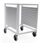Thumbnail image #1 for Lockwood Manufacturing RA30-ES12 Counter-Height Aluminum Pan Rack, Closed Sides, End-Loading, 12-Pan Capacity for 18" x 26" Pans, 1-1/2" Centers