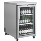 Thumbnail image #1 for Blue Air FSE LLC BLBB23-1SG-HC One-Section Back Bar Cooler, 24.09 in. W, Lockable Glass Door, Stainless Steel, Self-Contained Refrigeration