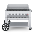 Thumbnail image #1 for Crown Verity Mobile Cooking CV-MCB-42WGP-LP 42-Inch Mobile LP Charbroiler with Windguard, Stainless Steel
