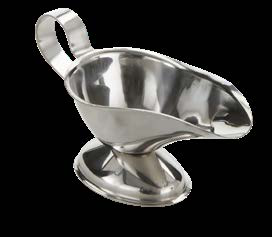 Product image #4 for American Metalcraft 3 oz Stainless Steel Gravy Boat with Flat Loop Handle and Tapered Spout