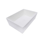 Thumbnail image #1 for TableCraft Products CW5024W Cast Aluminum 1/4-Size Bowl, 2.5 qt, 3" Deep, White