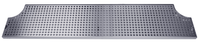 Micro Matic Surface-Mount Stainless Steel Drip Tray Trough with Metropolis H Draft Tower Cutouts, 40 x 8.5 Inch