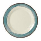 Thumbnail image #1 for G.E.T. Diamond Ivory WP-9-DI-KNB 9" Round Melamine Plate, Wide Rim, Kanello Blue Pattern Dozen Case of 2 Dozen
