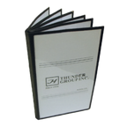 Thumbnail image #1 for Thunder Group PLMENU-6TGI 6-Page Booklet Menu Cover, 7-1/2" x 13-1/4", Flexible Black Plastic Laminate Case of 50