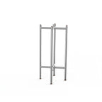 Thumbnail image #1 for Steelite International Mogogo, Clix MGSCLXSS0301 42" Bar-Height Stainless Steel Brushed Cross Table Base, 19" x 19" Base Spread