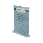 Thumbnail image #2 for CAC China ACTH-118 Acrylic Tabletop Menu/Card Holder, 8-1/2" W x 11" H, BPA-Free Case of 24