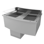 Thumbnail image #1 for RPI Industries Vienna VIAP2-0-R-CV-SC-AT Self-Contained Refrigerated Curved 2-Pan Cold Well, 38-3/8"W, Stainless Steel