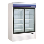 Thumbnail image #1 for Norpole, Inc. NPGR2 Two-Section Glass Door Reach-In Refrigerator, 45 cu. ft., Sliding Doors, Bottom-Mounted Refrigeration
