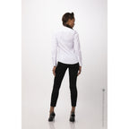 Thumbnail image #2 for Chef Works Formel SFB01W-WHT-S Women's Long-Sleeve Dress Shirt, White, Poly/Cotton/Elastane, Small
