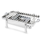 Thumbnail image #1 for Eastern Tabletop Pillard 3256G Countertop Stainless Steel Grill Stand, Fits 1 Butane Burner, 28"W x 17-3/4"D x 7-1/4"H