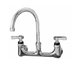 Thumbnail image #1 for Component Hardware Encore KL54-8001-SE1 Wall-Mount Commercial Faucet, 8" Centers, 8" Swivel Stainless Steel Gooseneck Spout