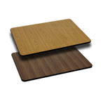 Thumbnail image #1 for Flash Furniture XU-WNT-3048-GG Rectangular Reversible Laminate Table Top, 48 x 30 in, 1-1/8 in Thick, Natural/Walnut, Black T-Mold Edge
