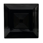 Thumbnail image #1 for CAC China Tango TG-SQ16-BLK 10-Inch Square Porcelain Plate with Embossed Rim, Black 1 Dozen