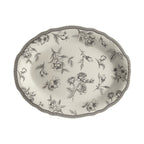 Thumbnail image #1 for Steelite International HL Ivory HL52663882 Oval China Platter, 11.75" x 8", Scalloped Edge, Carolyn Marisa Slate 1 Dozen
