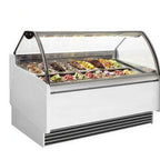 Thumbnail image #1 for GTI Designs SUNNY 18 Gelato/Ice Cream Display Freezer, 70"W, 18 5-Liter Pans, Curved Glass, White