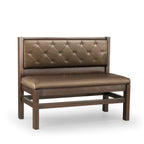 Thumbnail image #1 for JustChair Manufacturing JBS-WT-SBT-36-GR1/COM Single Custom Booth, 36"H, Wood Frame, Button-Tufted Upholstered Back, Padded Seat